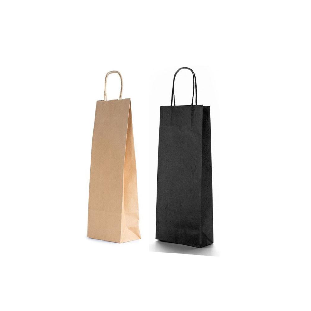 Shoppers in carta per bottiglie del vino