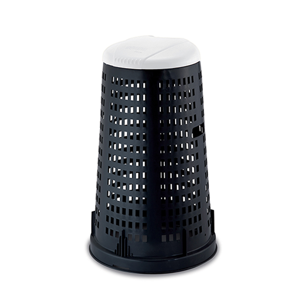 Trespolo Nero con coperchio bianco
