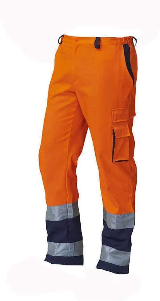 Pantalone alta visibilita arancio+blue