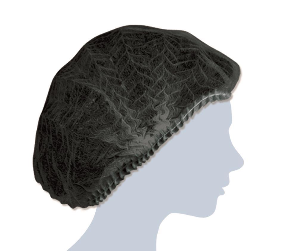 Cuffia tnt con elastico nera pezzi 100