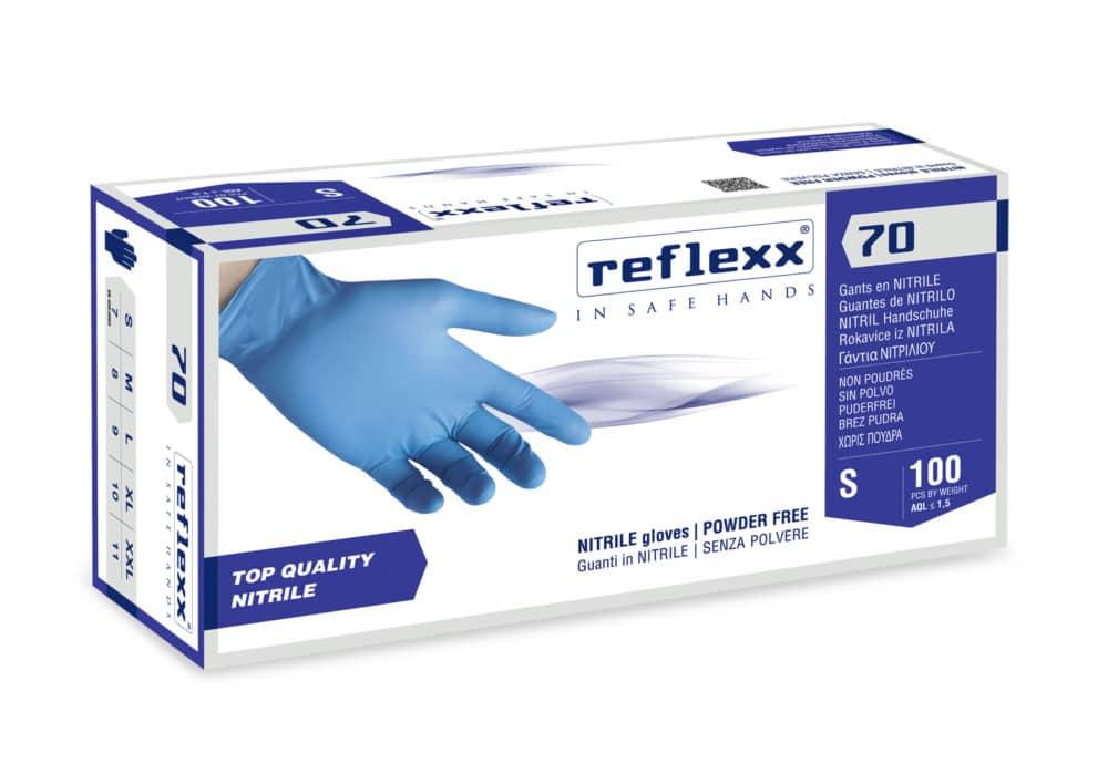 Reflex 70 - Nitrile blue senza polvere pezzi 100