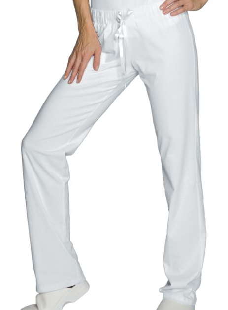 Pantalone donna in cotone bianco