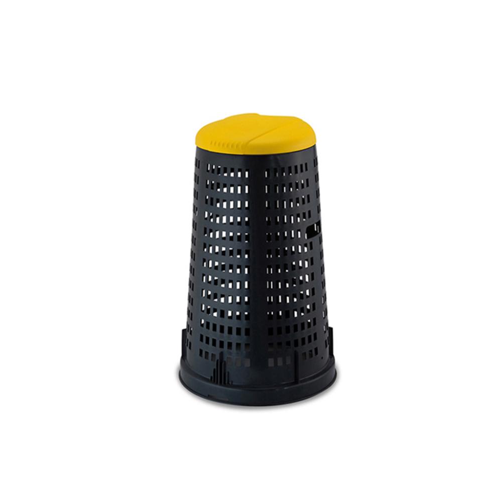 Trespolo Nero con coperchio giallo