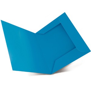 Cartellina 3 lembi azzurro